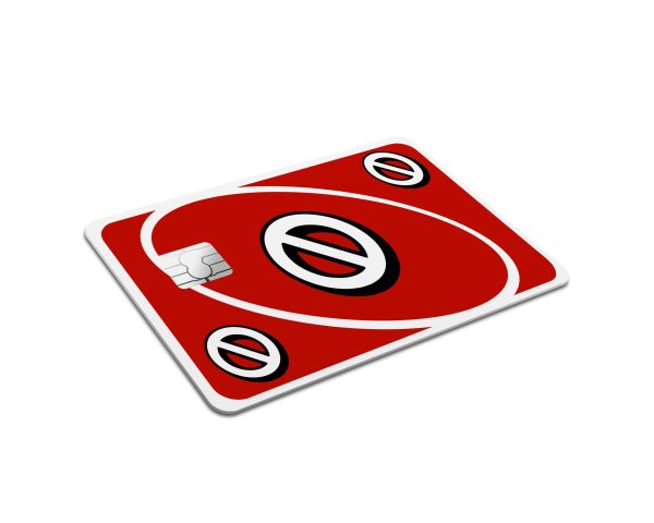 Uno Skip Red Credit Card Skin For Sale - Image 3